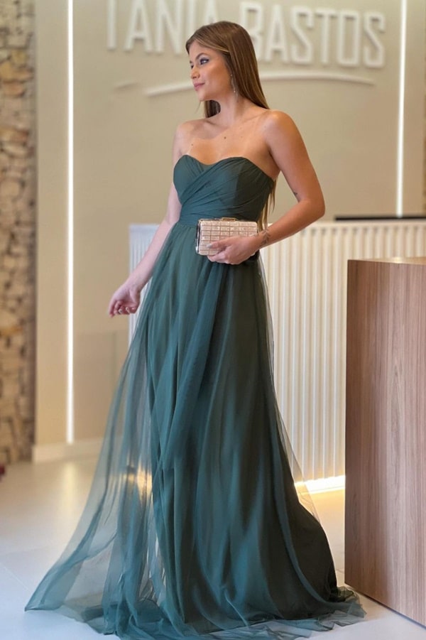 vestido verde oliva para madrinha de casamento dia